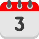 Agenda avec le chiffre 3